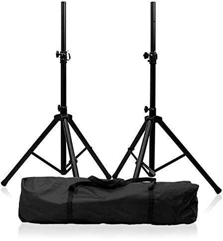 NJS Tripod PA Speaker Stands with Carry Bag Kit