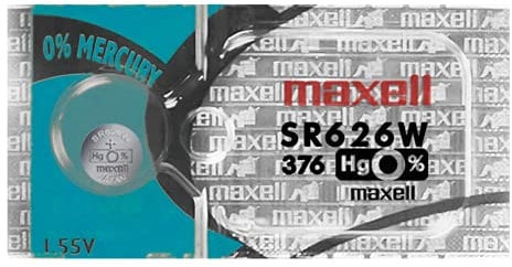 Maxell WC376 SR626W 376 Silver Oxide Watch Battery