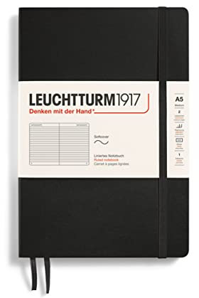 LEUCHTTURM1917 Tagebücher 308290, Schwarz, Medium (A5)