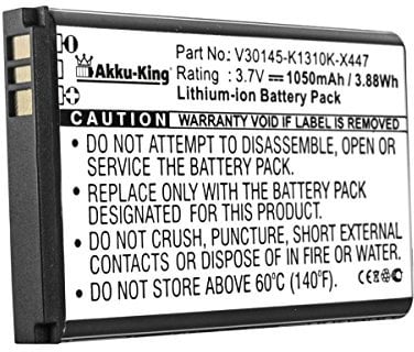 Akku-King Akku kompatibel mit Siemens V30145-K1310K-X447 - Li-Ion 1050mAh - für Gigaset SL910, SL910A, SL910H