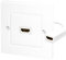 LogiLink AH0014 - 1-fach HDMI-Wansdose (HDMI Highspeed with Ethernet) für Auflösungen bis 4K/30 Hz, inkl. 18cm Adapterkabel, AH-0014, weiß