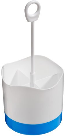 Premier Housewares 4 Compartment Cutlery Caddy - Blue/White