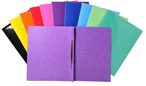 Exacompta 25er Pack Premium Schnellhefter Iderama. Made in Germany. Aus extra starkem Colorspan-Karton farbig sortiert für DIN A4 kaufmännische Heftung Hefter ideal für Büro und Schule