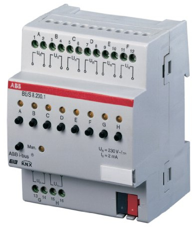 ABB BE/S8.230.1 EIB/KNX Binäreingang, 8-fach, 230V, REG