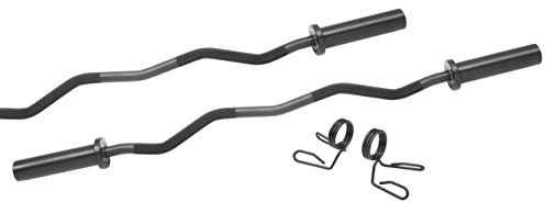 Oly. SZ-Hantelstange 121 cm Curl Curlstange inkl. Federverschlüssen 50/51 mm Black
