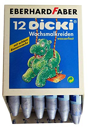Staedtler 2240-32 Wachsmalkreide Noris Club, 12 Stück im Kartonetui, metallic blau