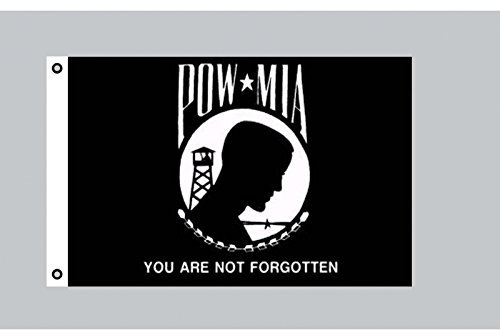 Everflag Flagge 90 x 150 : USA - POW MIA - Schwarz-Weiß