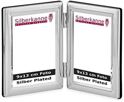 SILBERKANNE Bilderrahmen Paris 2 x9x13 cm Foto Premium Silber Plated edel versilbert in Top Verarbeitung