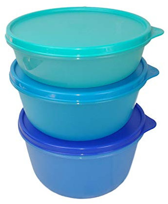 TUPPERWARE Kühlschrank Clarissa 2L dunkelblau, 1,5L blau, 1L türkis Panorama