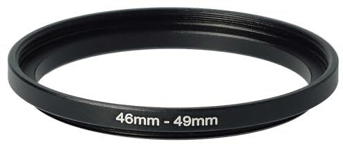 vhbw Step-Up-Ring Adapter von 46 mm auf 49 mm für Kamera Objektiv - Filteradapter, Metall, Schwarz