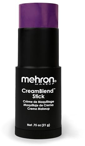 Mehron Makeup Creamblend Stick Face Paint, Body Paint, & Foundation Cream Makeup Perfect For Halloween .75 Oz Purple