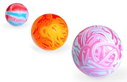 CopcoPet - Hundeball: schwimmend aus Naturgummi/Vollgummi 6 cm Ø 4er Set