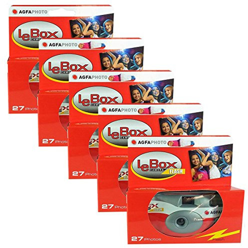 5 x EDITION 1A PHOTO PORST Einwegkamera / Hochzeitskamera / Partykamera Agfa ( 27 Fotos, Blitz, 5-er Pack )
