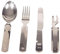 MFH Essbesteck BW 4 Teilig Schwere Ausführung Couverts 33553-4 Modèle Lourd Unisexe-Adulte, argenté, 1 pièce