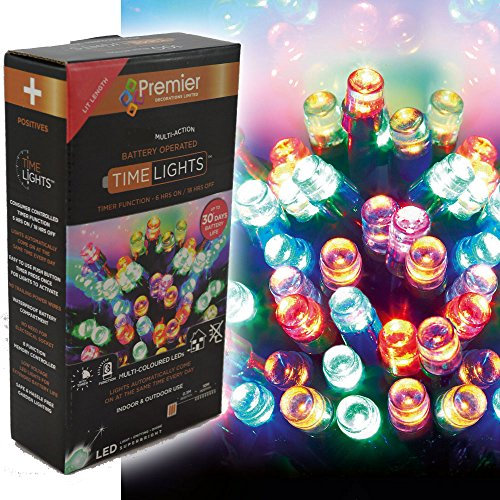 600 Multi Coloured Multi Action Battery Operated LED Lights with Timer