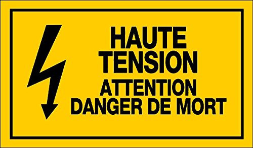 novap – Hohe Spannung Warnschild – Danger of death – 330 x 200 mm starr