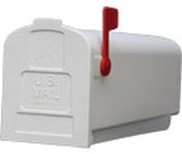 Solar Group PL10W Plastic Rural White Mailbox