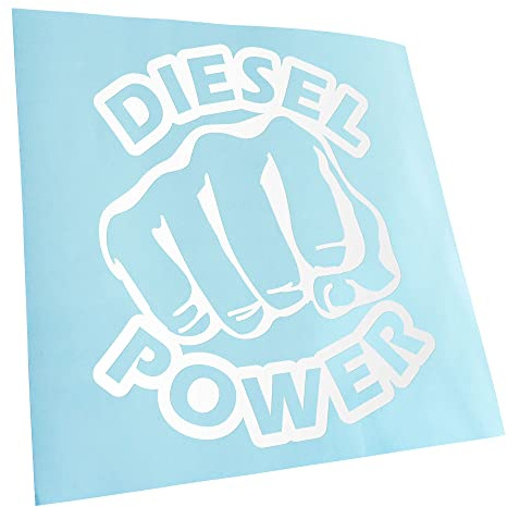 Kiwistar - Autoaufkleber - Diesel Power Schlag Faust Aufkleber für Auto, Laptop, Fahrrad, LKW, Motorrad Mehrfarbig JDM Decal Racing
