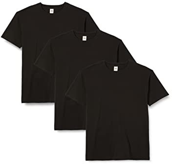 Fruit of the Loom Men's Heavy T Shirt, Black, XXL UK