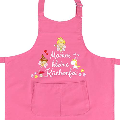 WANDKINGS Kinderschürze Mamas kleine Küchenfee - Wähle Farbe - PINK