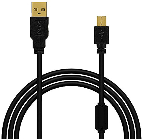 DelTex® Gold 3M USB Power Charger Cable For Sony PS3 DualShock Controller USB to Mini USB Charge and Play Cord Extra Long Lead PlayStation 3