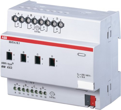 Abb Sd/S4.16.1 Dimmer/On-Off,4Can,16A(1-10V), White