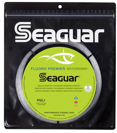 Seaguar Unisex-Erwachsene Fluoro Premier Big Game 25 Fluorkohlenstoff-Angelschnur, Transparent, 150lbs/25yds