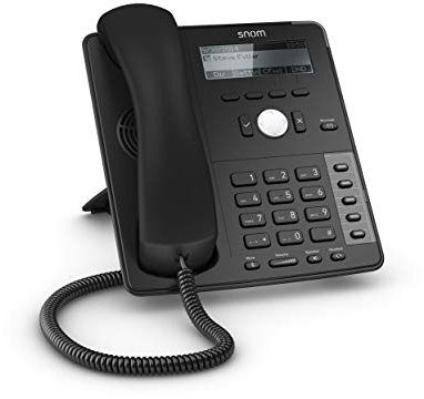 Snom D715 Global Desk Telephone (5 konfigurierbare LED-Funktionstasten, vierzeiliges S / W-Display mit Hintergrundbeleuchtung, XML-Minibrowser), Schwarz, 00004039
