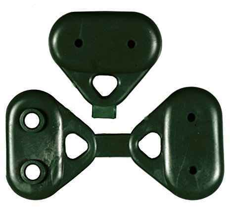 Uniflex 50 Ganci per Rete OMBREGGIANTE - Gancio in PVC Verde A Clips