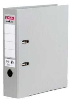 Herlitz Ordner maX.file protect A4, 8 cm mit Einsteckrückenschild, grau
