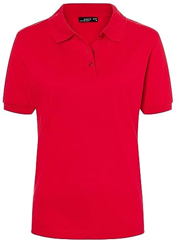 James & Nicholson Damenpolo Classic - Piqué-Poloshirt mit gestrickten Bündchen | Farbe: red | Grösse: M