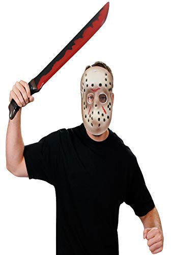 Friday the 13th Jason Mask & Machete Adult One Size