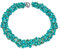 Bling Jewelry Estabilizado Turquesa Gemstone Chunky Cluster Bib Chips Statement Multi Strand Statement Collares Silver Plated Cierres