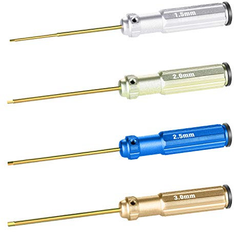 Neewer Cacciavite Esagonale in Nitruro di Titanio 4pz in 1 Set 1,5mm/2.0mm/2,5mm/3.0mm