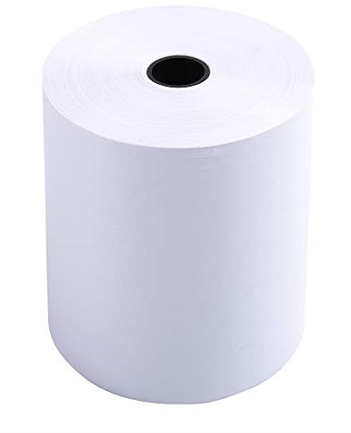 Exacompta 7670120V 10er Pack Kassenrollen, 1-lagig Offset(holzfrei) standard, Breite: 76mm, Länge 40m, Durchmesser Kern 12mm, 60g/m², extra-weiß für Kassen Kassenrolle