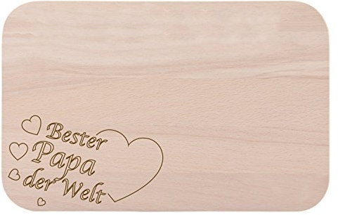 Planche à petit-déjeuner avec gravure « Bester Papa der Welt » en bois - Idée cadeau idéale pour un anniversaire, la fête des pères ou Noël