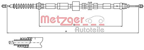 Seilzug Feststellbremse hinten METZGER passend für FORD MONDEO III Turnier