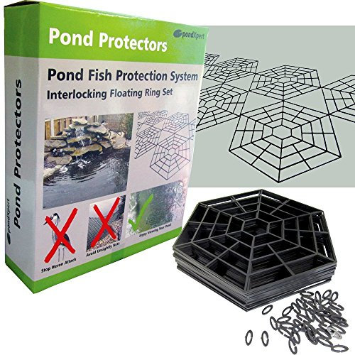 PondXpert Pond Protector Floating Fish Pond Net. Interlocking Rings. Protect Fish from Heron. Super Value Pond Netting.