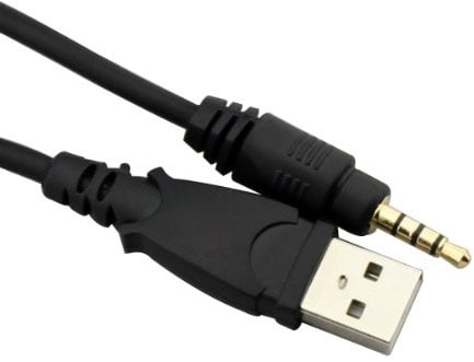 USB to 3.5mm Jack Data Sync & Charge Cable - Works with MP3 / MP4 Players, Pocket Speakers, i’m Watch and more - Aux to USB - Aux Audio Adapter - Length = 15cm / 0.5ft