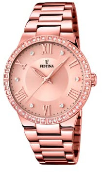 Festina Orologio Analogico Quarzo Donna con Cinturino in Placcato Acciaio Inox University Sports Press F16721/2