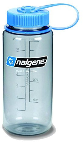 Nalgene Widemouth Tritan 500ml 500ml N/A Grau mit blauem Verschluss