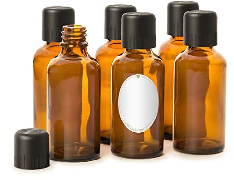 Lot de 6 bouteilles Kit 50 ml vide, avec étiquettes pour personnalisables