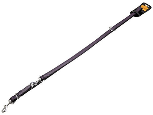 Nobby 78422-38 Hundeführleine CUSTAILO aus Leder, Länge 200 cm, Breite 22 mm, lila/schwarz