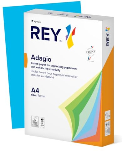 Adagio Ream of Bright Coloured Copier Paper A4 80gsm 500 Sheets - Color: Deep Blue