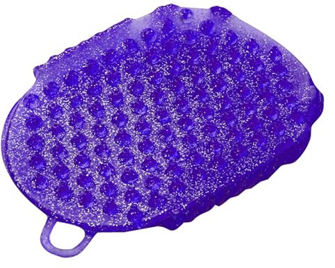 Roma Glitter Double Sided Massage Mitt, Purple