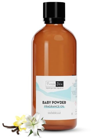 Freshskin Beauty LTD | Baby Powder Fragrance Oil 100ml - Candles, Bath Bombs, Soap Making, Reed Diffusers & Wax Melts - Cosmetic Grade - Vegan Friendly
