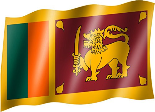 sportfanshop24 Flagge/Fahne SRI Lanka/Ceylon/Srilanka Staatsflagge/Landesflagge/Hissflagge mit Ösen 150x90 cm, sehr Gute Qualität