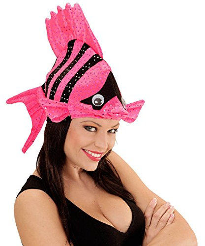 NET TOYS Lustige Fischmütze Tropen Fischhut pink Fisch Hut Mütze Tierhut Tiermütze Fisch Hut Mütze Faschingshut Nemo