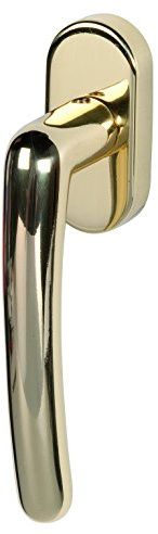 Alpertec Fenstergriff Franziska - R Messing poliert Stiftlänge 40 mm Fensterbeschlag, 32861570K1