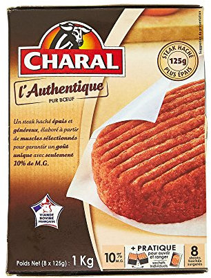 Charal L'Authentique Pur Bœuf, 8 x 125g (Surgelé)